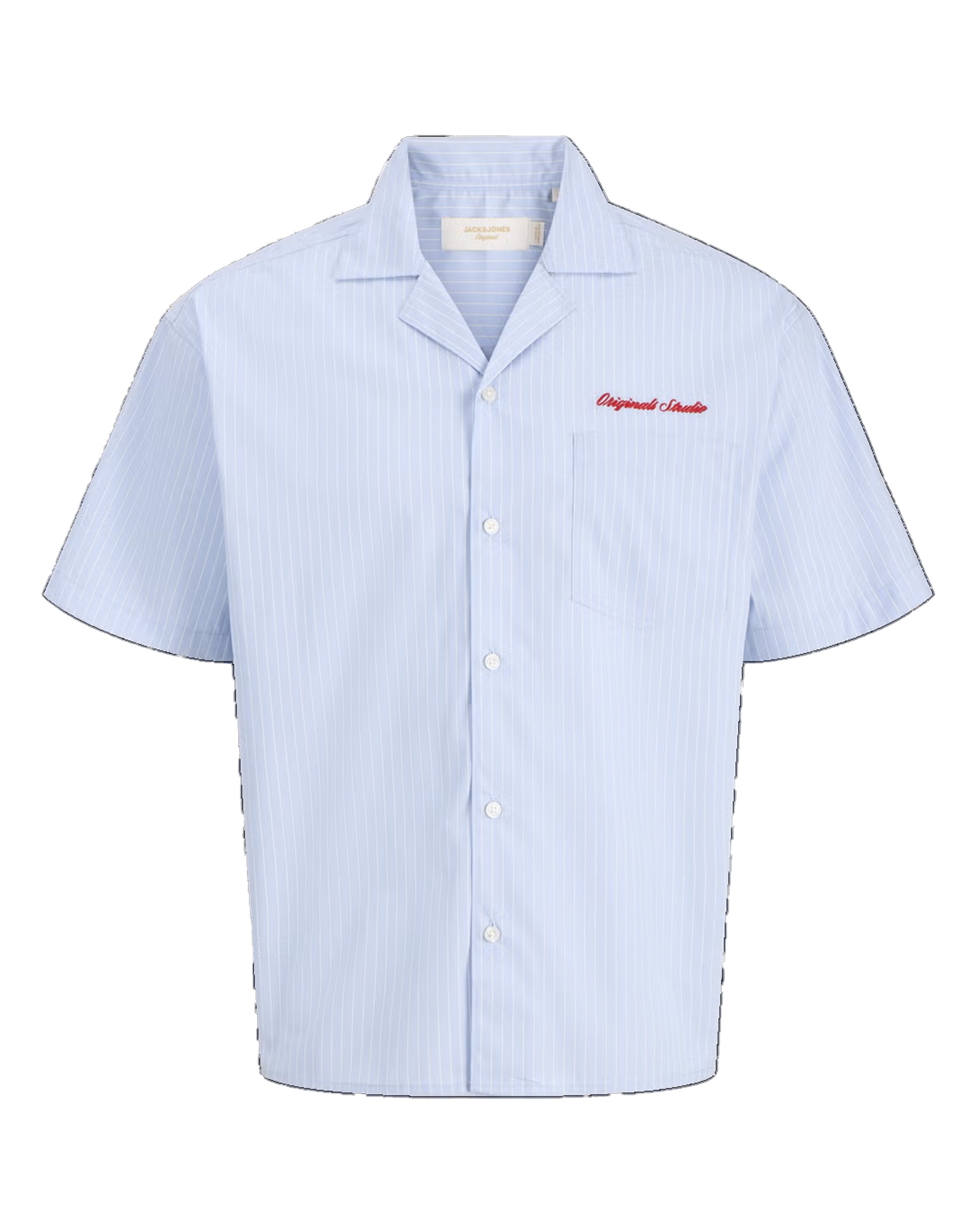 Jack & Jones Junior - JORMenton Poplin Stripe Resort Skjorte - Cashmere Blue